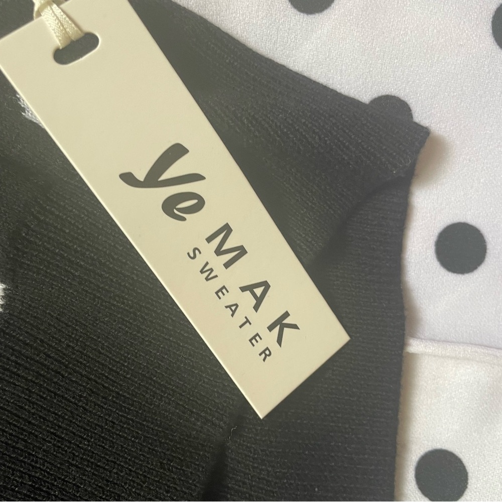 2 piece set Canvas Polka Dot High-Waisted Pants and Ye Mak sweater NWT - Picture 6 of 12